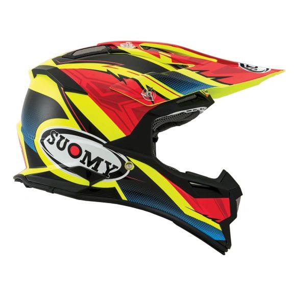 SMY ALPHA HELMET : WAVES M.RED/YEL