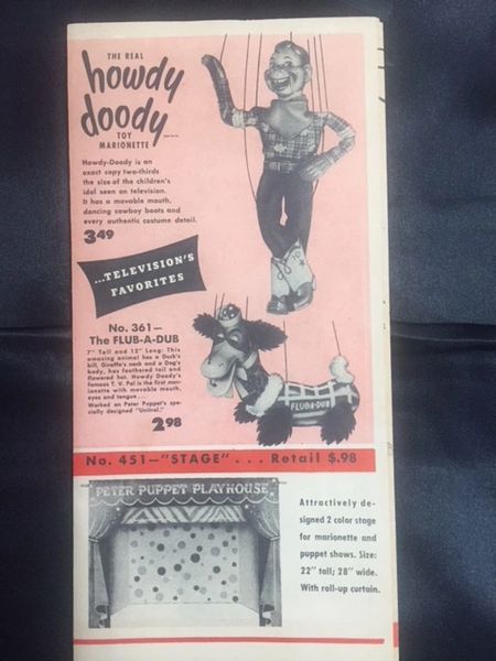 Original production Howdy Doody marionette provides direct link to