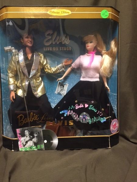 Barbie and discount elvis doll set