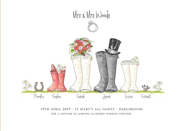 Wedding hot sale wellies ivory