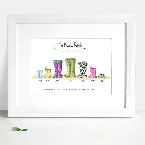 Personalised Wellington Boot Box