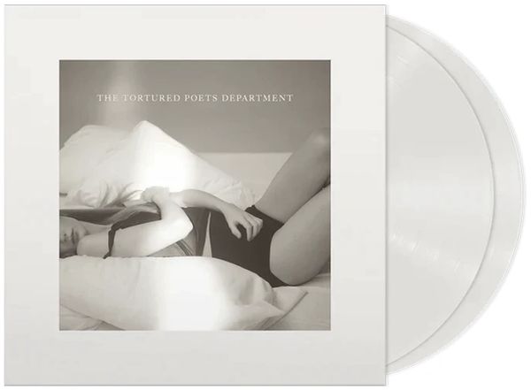 TAYLOR SWIFT TORTURED POETS DEPARTMENT GHOSTED WHITE VINYL 2LP