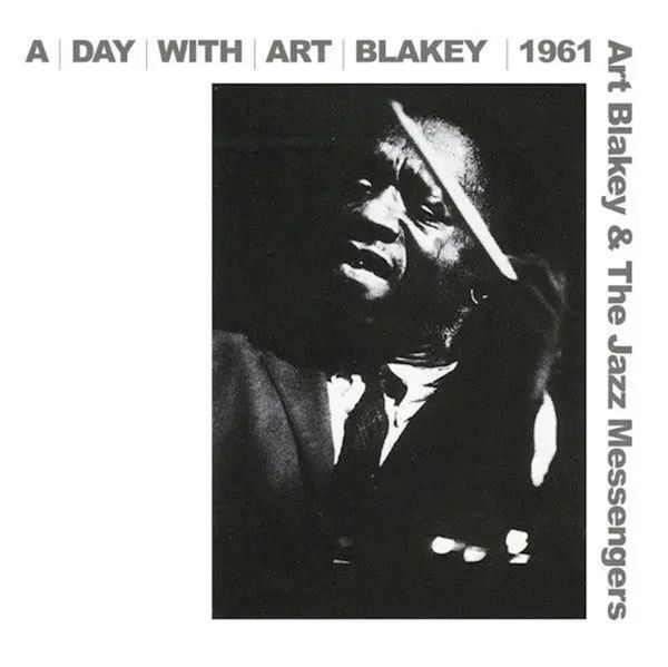 ART BLAKEY & THE JAZZ MESSENGERS A DAY WITH ART BLAKEY 1961 METALLIC SILVER LP