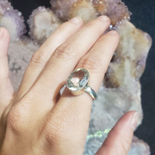 Sterling Clear Quartz Ring Sz. 7 VESSEL Jewelry and Unique Gifts of