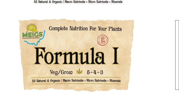 Formula 1 Veg Grow Meigs Fertilizer Company