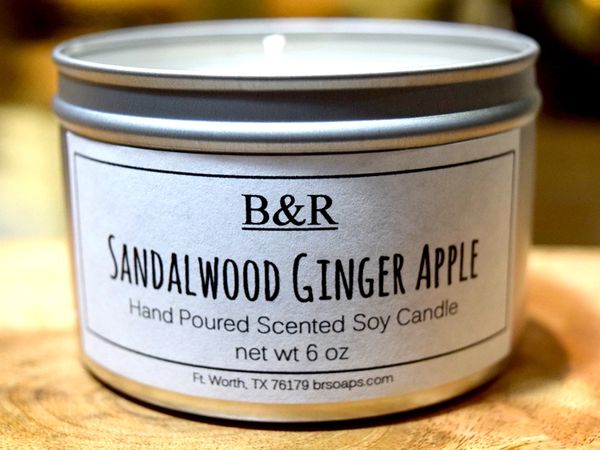 Sandalwood Ginger Apple Pure Soy Candle