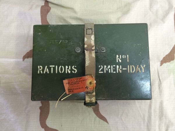 British army ration tin. post war 52 dated