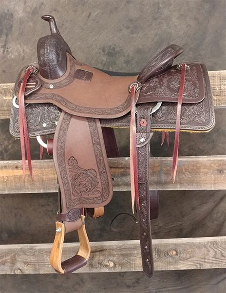 Cow Horse - 7/8 Sheridan Tooling (Dark)