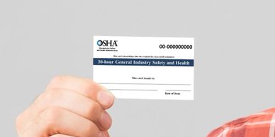 OSHA cards, OSHA certification, outreach training for general industry, 10 hour OSHA, 30 hour OSHA