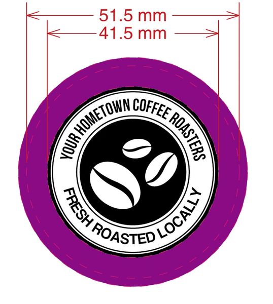 Now In Stock! New PREPRINTED K CUP® LIDS 4000 HOMETOWN COFFEE