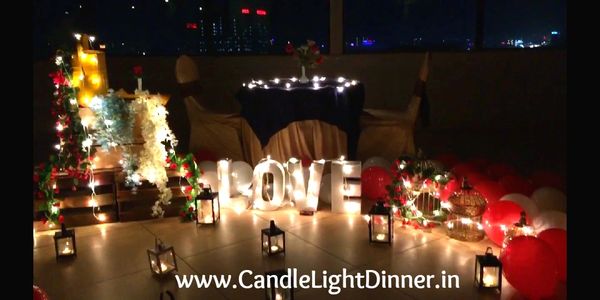 Terrace Candle Light Dinner in Ahmedabad | Candle Light Dinner