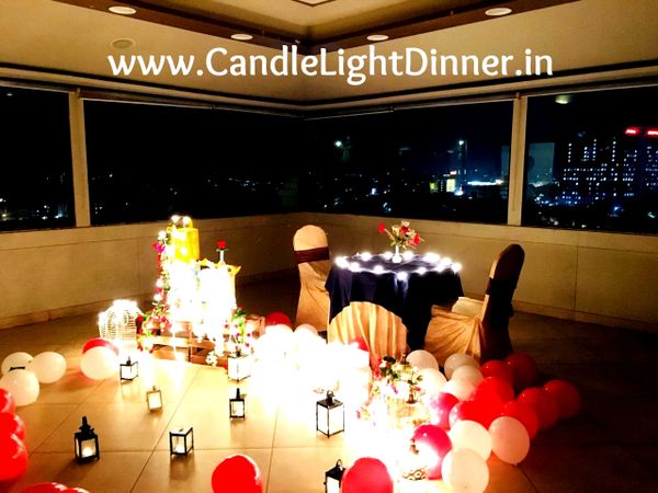 Terrace Candle Light Dinner in Ahmedabad | Candle Light Dinner