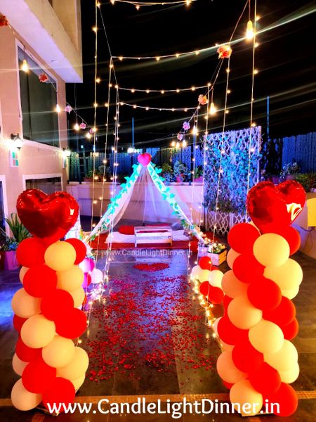 Private Candle Light  Dinner  with Decoration in Ahmedabad  