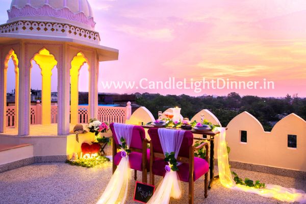 Rooftop Candle Light Dinner in Jaipur | Candle Light Dinner