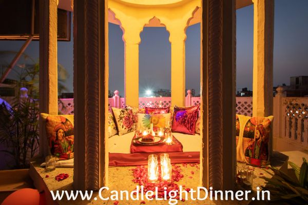 Romantic Rooftop Candle Light Dinner in Jaipur | Candle Light Dinner
