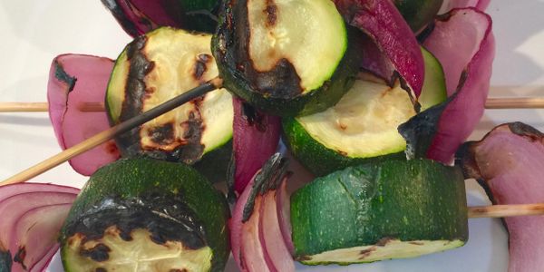 Grilled Zucchini and Red Onion
