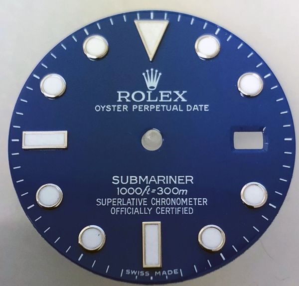 Rolex Submariner dial for stainess steel in blue color swiss made ...