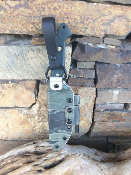 Dropped Belt Loop With Snap for Your Existing Sheath With D ring 