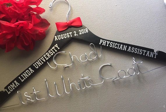 With Name Hanger Doctor Physician Assistant 1stdoctor 1stpersonalized White Coat 1st Ceremony Gift For Any Al Student