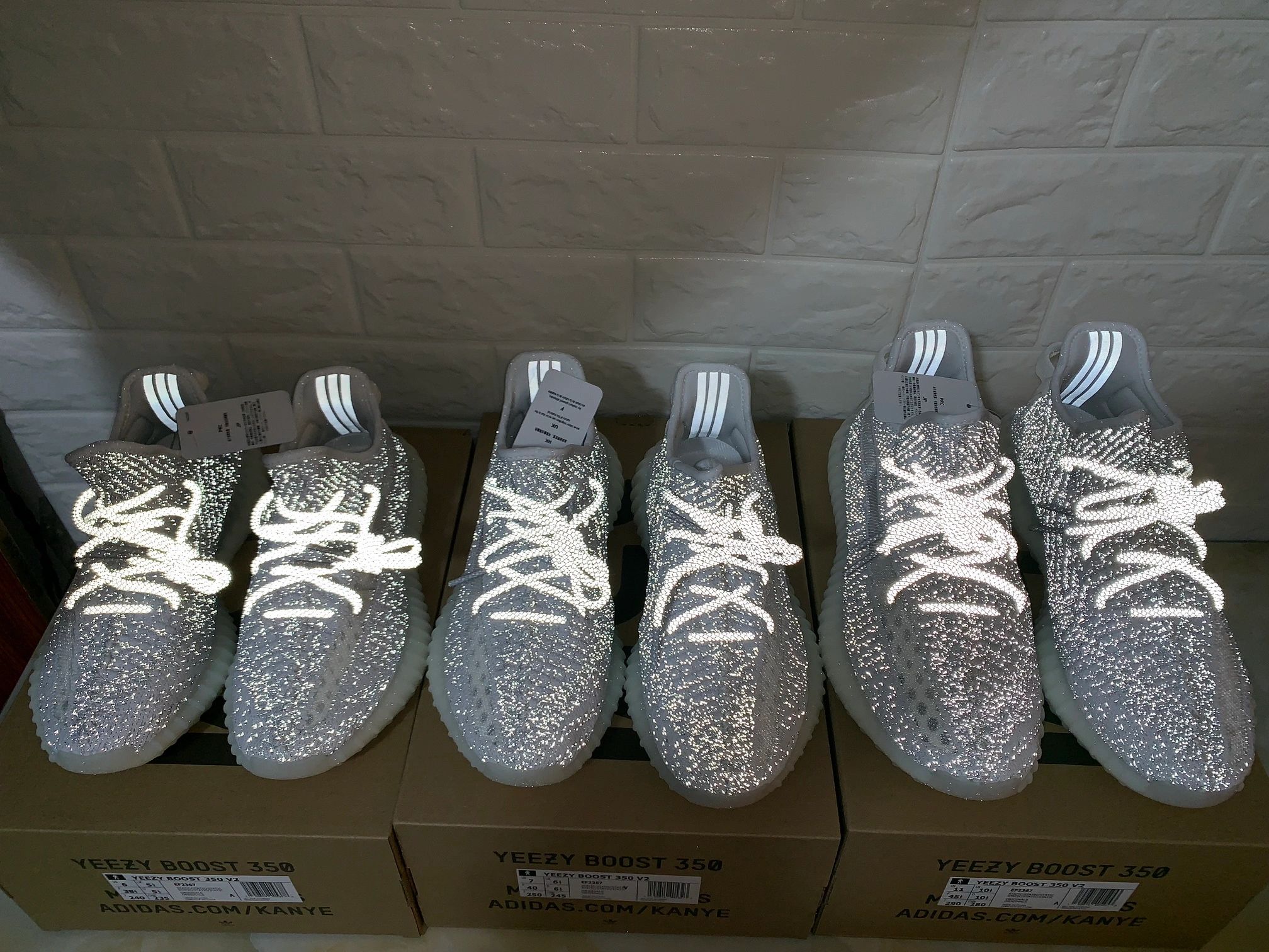 Gi��y Adidas Yeezy 350 V2 Static Reflective Gi��y Sneaker