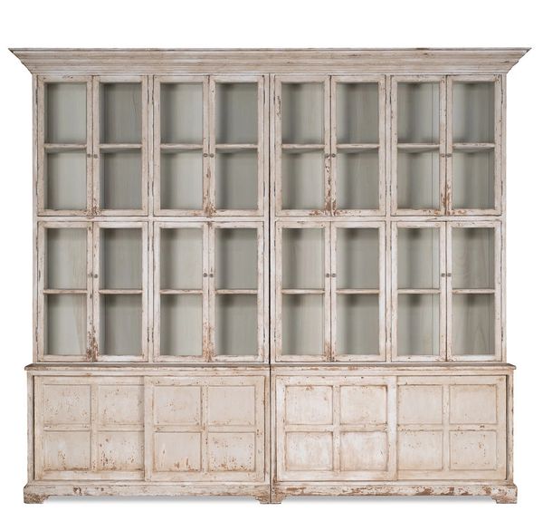 Farmhouse Bookcase Display White Bravo Interiors