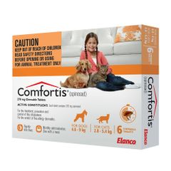 Comfortis 4.6 - 9kg For Dogs & 2.8 - 5.4kg For Cats