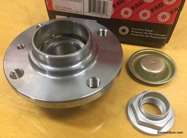 e46 front wheel bearing nut