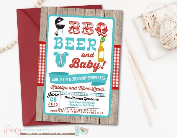 Beer Bbq And Baby Shower Coed Baby Shower Couples Baby Shower