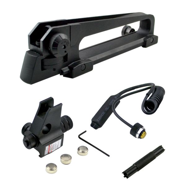 AR15 style Carry Handle Set with Front Iron Sight Post (High Profile