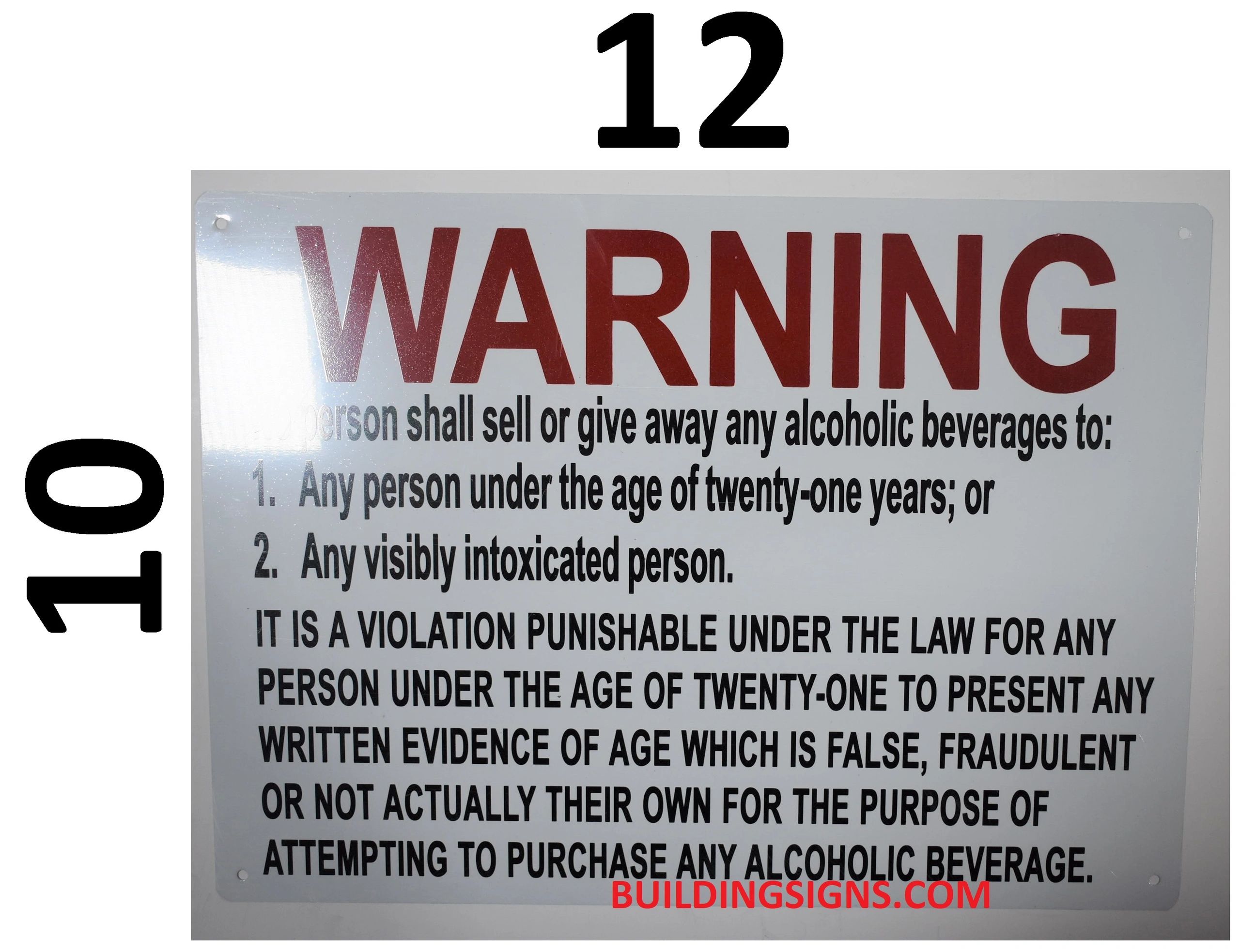 no drinking under 21 signs