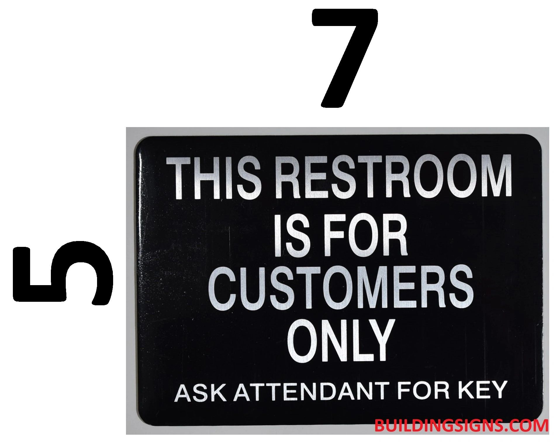 HPD SIGN: RESTROOM FOR CUSTOMERS ONLY SIGN (ALUMINUM HPD SIGNS) | DOB ...