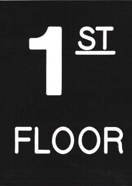 letters inch sign plastic 1 THE   sign  Floor 1 Engraved SIGNS number Plastic HPD