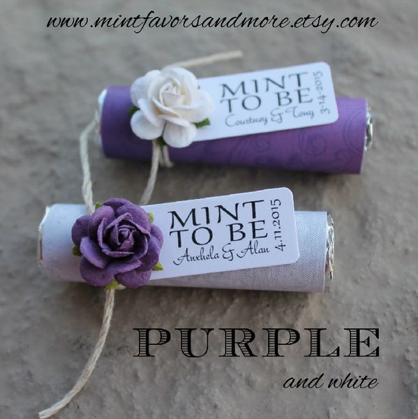 Unique Wedding Favor Idea Purple Wedding Favor Mint To Be Unique