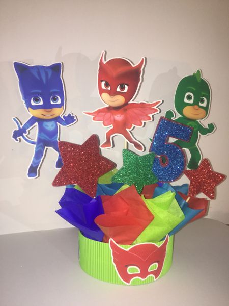  PJ  Mask centerpiece birthday party  decoration  birthday 