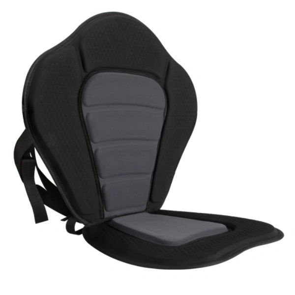 Adjustable Kayak Pedded Seat w/ Bag Grey Black