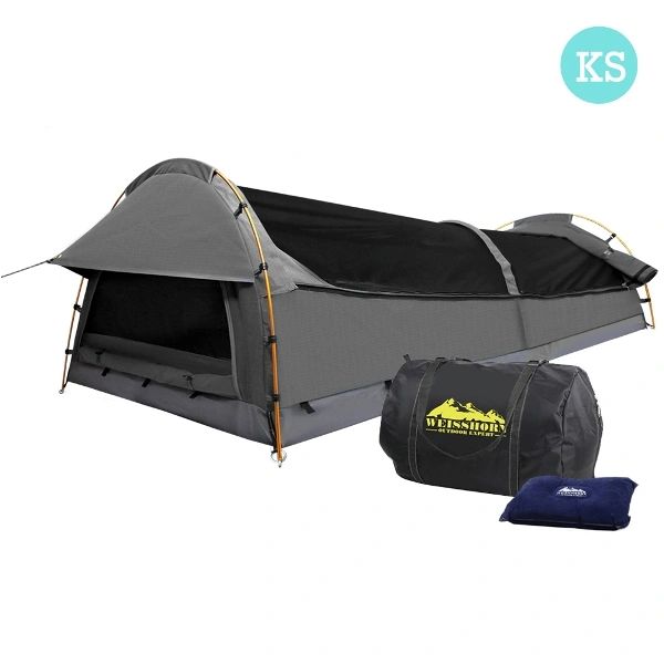 King Single Camping Swag Grey
