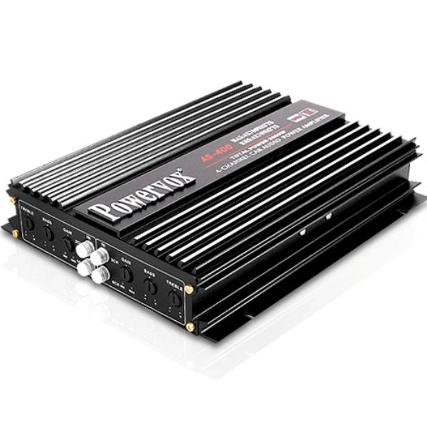 New PowerVox 2800 Watt 4 Channel Car Amplifier Black