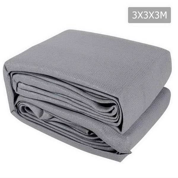 Heavy Duty 280GSM Shade Sail Canopy 3 x 3 x 3 M Grey