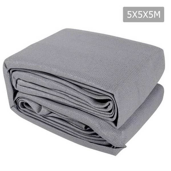 Heavy Duty 280GSM Shade Sail Canopy 5 x 5 x 5M Grey