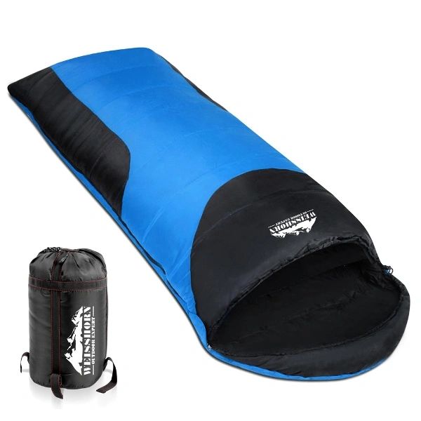 Camping Envelope Sleeping Bag Single Blue Black