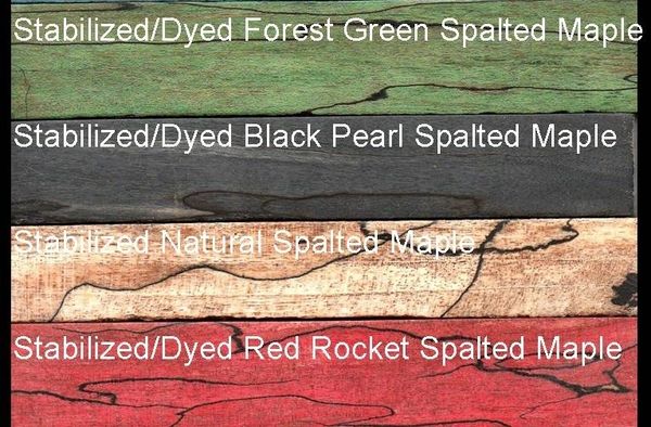 3 polishing pads Stabilized Dyed  Spalted Blanks  Pen Maple Wood / WOODPENPRO