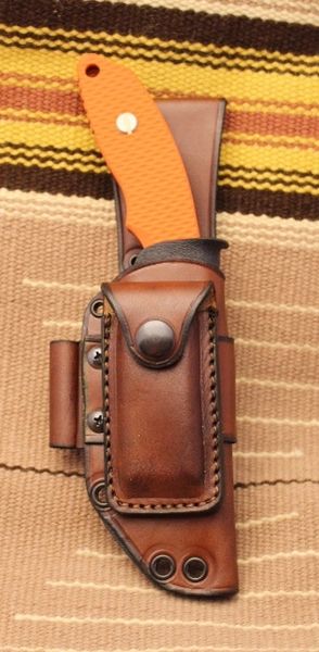 Kydex Knife Sheath with Leather Cover | Rick Lowe Custom Leather ...
