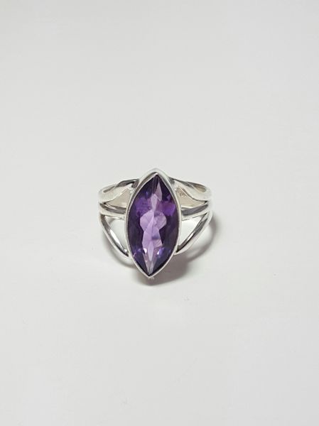 Marquise Cut Amethyst Ring Sz. 8 | Expressive Jewels