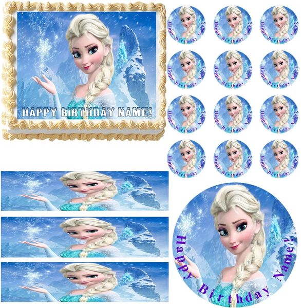 FROZEN ELSA Edible Cake Topper Image Frosting Sheet Edible Party Images