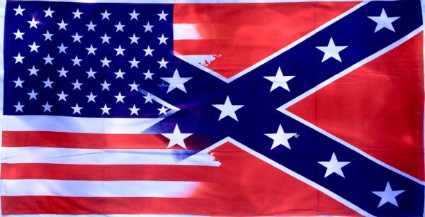 American & Confederate Flag Blended Beach Towel | DL Grandeurs