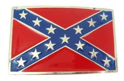 Plain Rebel Flag Belt Buckle | DL Grandeurs Confederate & Rebel Goods