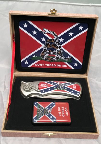 Rebel Flag & Gadsden Don't Tread On Me Knife & Lighter ...