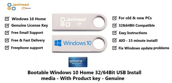 install windows 10 from usb product key