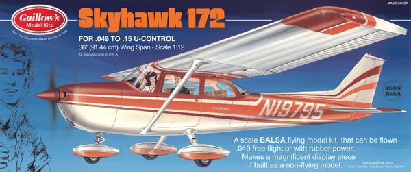 Guillow's Cessna 172 Balsa Wood Model Airplane Kit GUI-802 ...