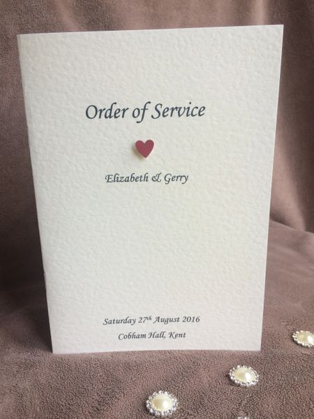 Emily Personalised Order Of Service Booklet Contemporary Card